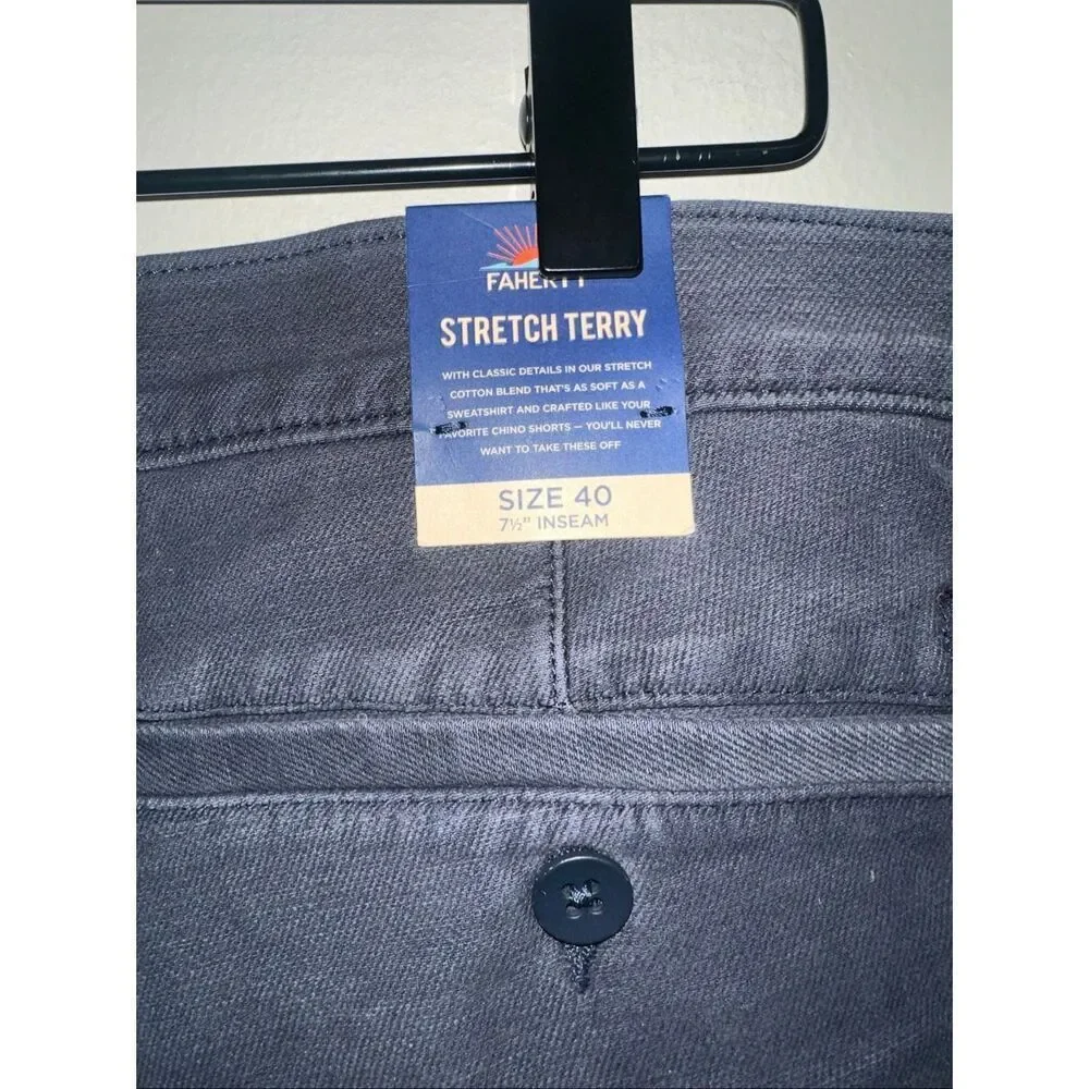 NWT Faherty Navy Stretch Terry Size 40 7.5” Inseam